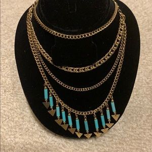 NWT Stony Long Gold Necklace